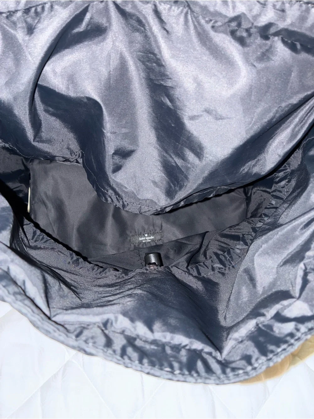 Like New Kate Spade Quilted Black Nylon Flap Backpack/Diaper Bag